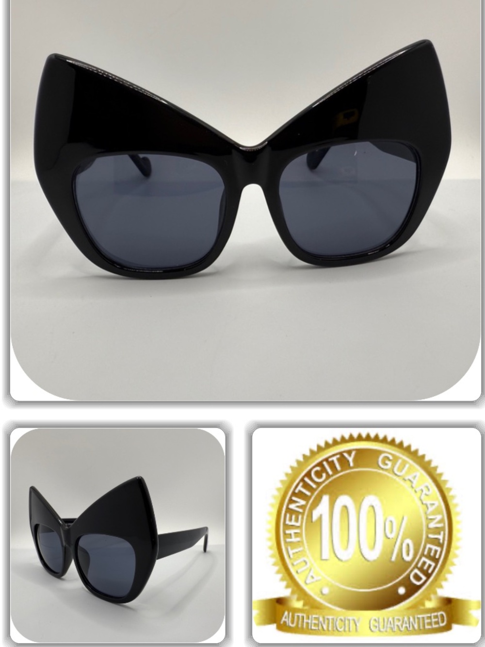 😎 STUNNING CAT EYE BLACK SUNGLASSES! 😎